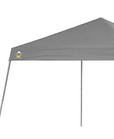 Crown Shades 10' x 10' Base 8' x 8' Top Instant Pop Up Canopy w/Carry Bag, Gray