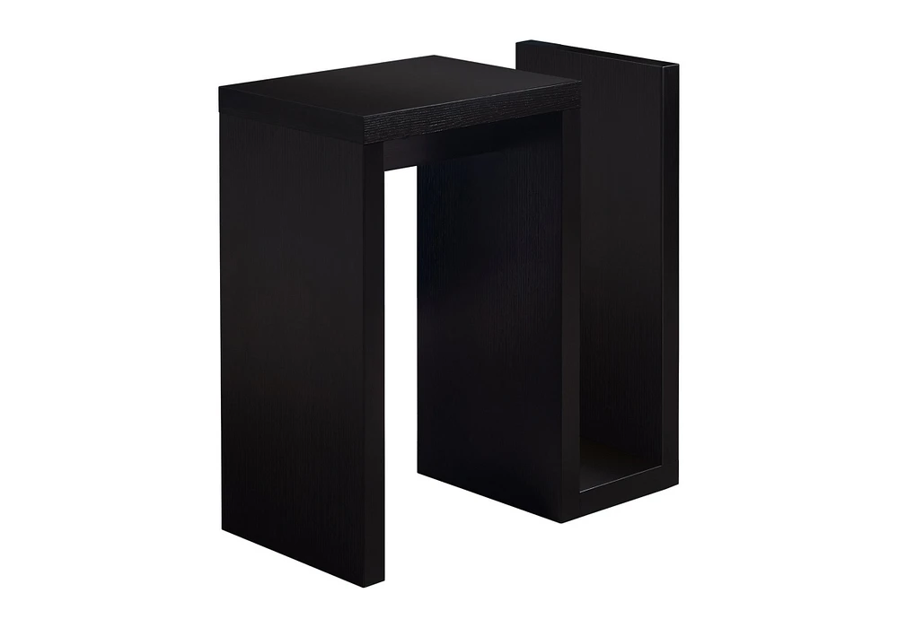 Rustic Wood and Metal End Table with Convenient Shelf
