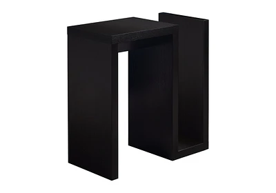 Rustic Wood and Metal End Table with Convenient Shelf