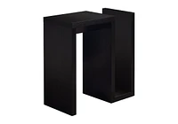 Rustic Wood and Metal End Table with Convenient Shelf