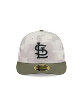 New Era Men's Light Beige/Olive St. Louis Cardinals 2025 Armed Forces Day Low Profile 59FIFTY Fitted Hat