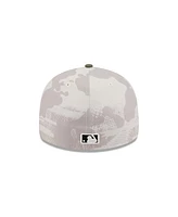 New Era Men's Light Beige/Olive Pittsburgh Pirates 2025 Armed Forces Day Low Profile 59FIFTY Fitted Hat