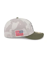 New Era Men's Light Beige/Olive Miami Marlins 2025 Armed Forces Day Low Profile 59FIFTY Fitted Hat