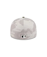 New Era Men's Light Beige/Olive Houston Astros 2025 Armed Forces Day Low Profile 59FIFTY Fitted Hat