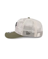 New Era Men's Light Beige/Olive Toronto Blue Jays 2025 Armed Forces Day 9SEVENTY Adjustable Hat