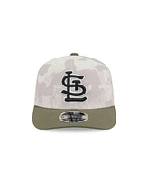 New Era Men's Light Beige/Olive St. Louis Cardinals 2025 Armed Forces Day 9SEVENTY Adjustable Hat