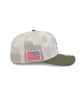 New Era Men's Light Beige/Olive Seattle Mariners 2025 Armed Forces Day 9SEVENTY Adjustable Hat