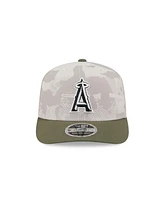 New Era Men's Light Beige/Olive Los Angeles Angels 2025 Armed Forces Day 9SEVENTY Adjustable Hat