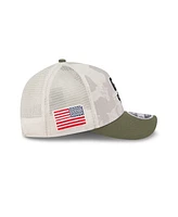 New Era Men's Light Beige/Olive San Diego Padres 2025 Armed Forces Day 9FORTY M-Crown A-Frame Adjustable Hat