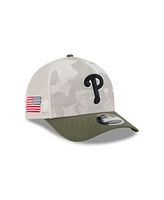 New Era Men's Light Beige/Olive Philadelphia Phillies 2025 Armed Forces Day 9FORTY M-Crown A-Frame Adjustable Hat