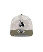 New Era Men's Light Beige/Olive Los Angeles Dodgers 2025 Armed Forces Day 9FORTY M-Crown A-Frame Adjustable Hat