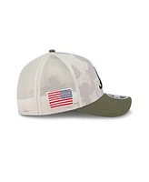 New Era Men's Light Beige/Olive Atlanta Braves 2025 Armed Forces Day 9FORTY M-Crown A-Frame Adjustable Hat