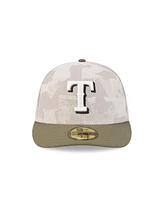New Era Men's Light Beige/Olive Texas Rangers 2025 Armed Forces Day 59FIFTY Fitted Hat