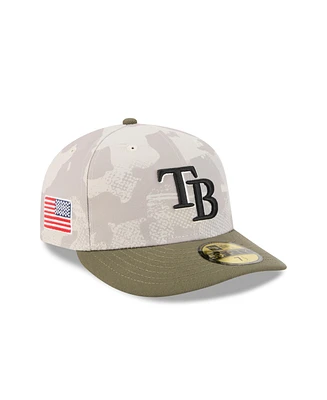 New Era Men's Light Beige/Olive Tampa Bay Rays 2025 Armed Forces Day 59FIFTY Fitted Hat