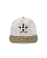 New Era Men's Light Beige/Olive Houston Astros 2025 Armed Forces Day 59FIFTY Fitted Hat