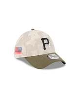 New Era Men's Light Beige/Olive Pittsburgh Pirates 2025 Armed Forces Day 39THIRTY Flex Hat