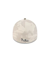 New Era Men's Light Beige/Olive Philadelphia Phillies 2025 Armed Forces Day 39THIRTY Flex Hat