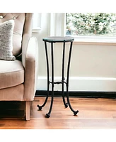 Contemporary Glass Round End Table for Living Room