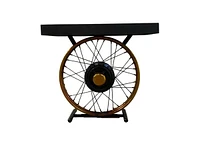 22" Black Solid Wood End Table