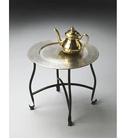 Contemporary Aluminum Round End Table with Stylish Design