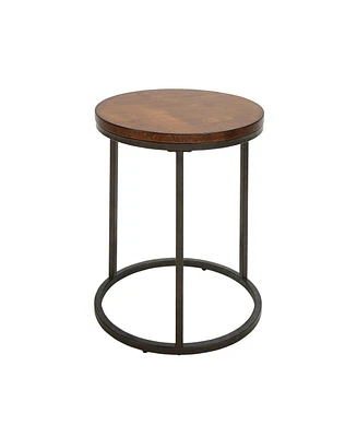 Round End Table in Manufactured Wood – Stylish and Durable Side Table for Home Decor