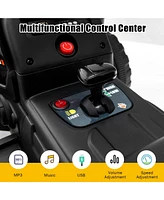 12V Ride on Tractor with 3-Gear-Shift Ground Loader for Kids 3+ Years Old