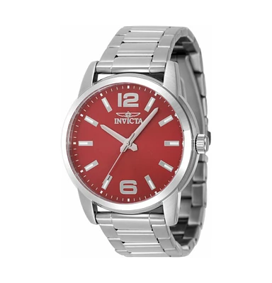 Invicta Men's 48496 Celestial Quartz 3 Hand Red Dial Watch