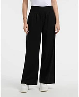 Ellen Tracy Women's Linen Smocked Wide Leg Pant