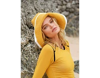 Bloom Line Crochet Sun Hat In Canary Yellow