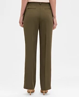 Tahari Asl Women's Brushed Woven Mid-Rise Flared Pants