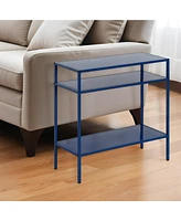 Durable Steel End Table – Stylish Two-Shelf Design for Living Room or Bedroom