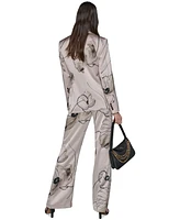 Karl Lagerfeld Paris Women's Printed Satin Jacket