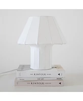 Celeste Led Lightweight Table Lamp with Resin Fabric Shade, Bulb Included (12.6")