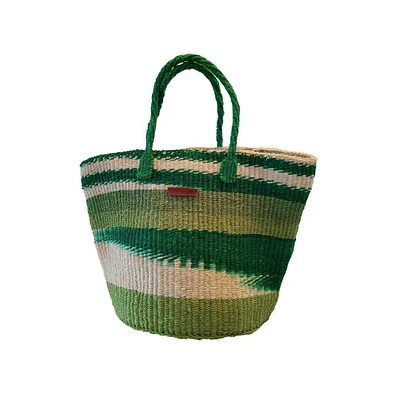 Hand Woven Sisal Market Bag with Strap Handles
