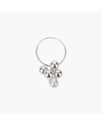Sterling Silver Isabelle Cluster Pearl Adjustable Ring