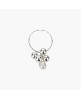 Sterling Silver Isabelle Cluster Pearl Adjustable Ring