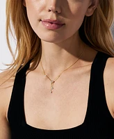 Michael Kors Brilliance Lariat Cubic Zirconia Y Pendant Necklace