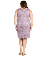 R & M Richards Plus 2-Pc. Lace Jacket Dress Set