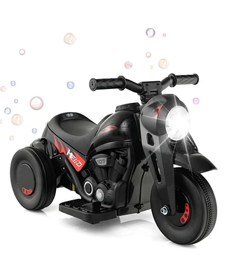 6V Kids Electric Ride on Motorcycle with Bubble Maker and Music