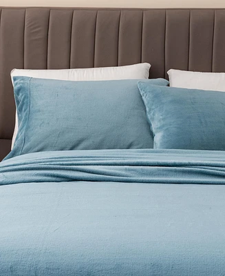 Linery & Co. Ultra Soft Cozy Velvet Plush Fleece Printed Sheet Set