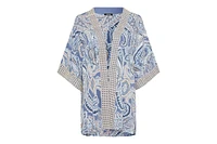 Olsen Women's Paisley Kimono with Embroidered Trim