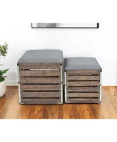 Set Of 2 Square Stor