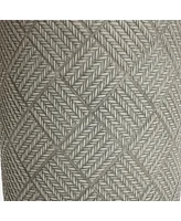 LuxenHome Gray Glen Pattern 22.4-Inch Tall MgO Round Planter