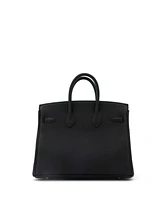 Pre-Owned Hermes Birkin 25 Handbag Black Togo with Rose Gold Hardware