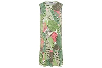 Olsen Women's Sleeveless Jungle Leaf Print Dress