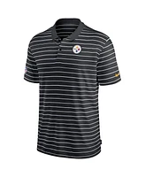 Men's Nike Black Pittsburgh Steelers Sideline Lock Up Victory Performance Polo Shirt