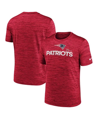 Nike Men's Red New England Patriots Blitz Velocity Modern Performance T-Shirt