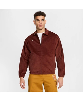 Nike Men's Brown Club America Ca x Harrington Fleece Full-Zip Corduroy Jacket