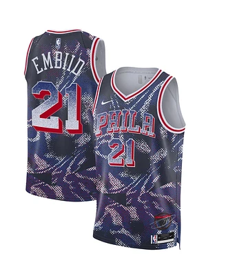 Nike Men's and Women's Joel Embiid Navy Philadelphia 76ers 2025 Select Series Swingman Player Jersey