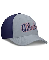 Nike Men's Navy/ Atlanta Braves Rise Swoosh Performance Flex Hat